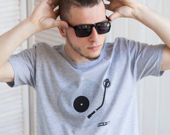 T-shirt minimaliste pour platine vinyle - EDM Music Tee