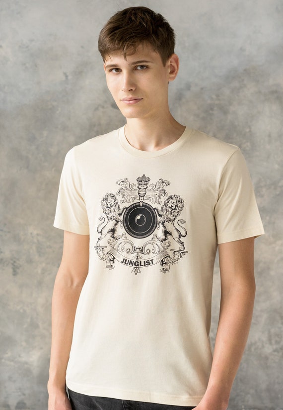 Junglist Vinyl T Shirt Drum Y Bass DJ Synthesizer & Bass Synth Music Producer Jungle Massive Neurofunk Dubstep Mens Pantalla Impresa - España