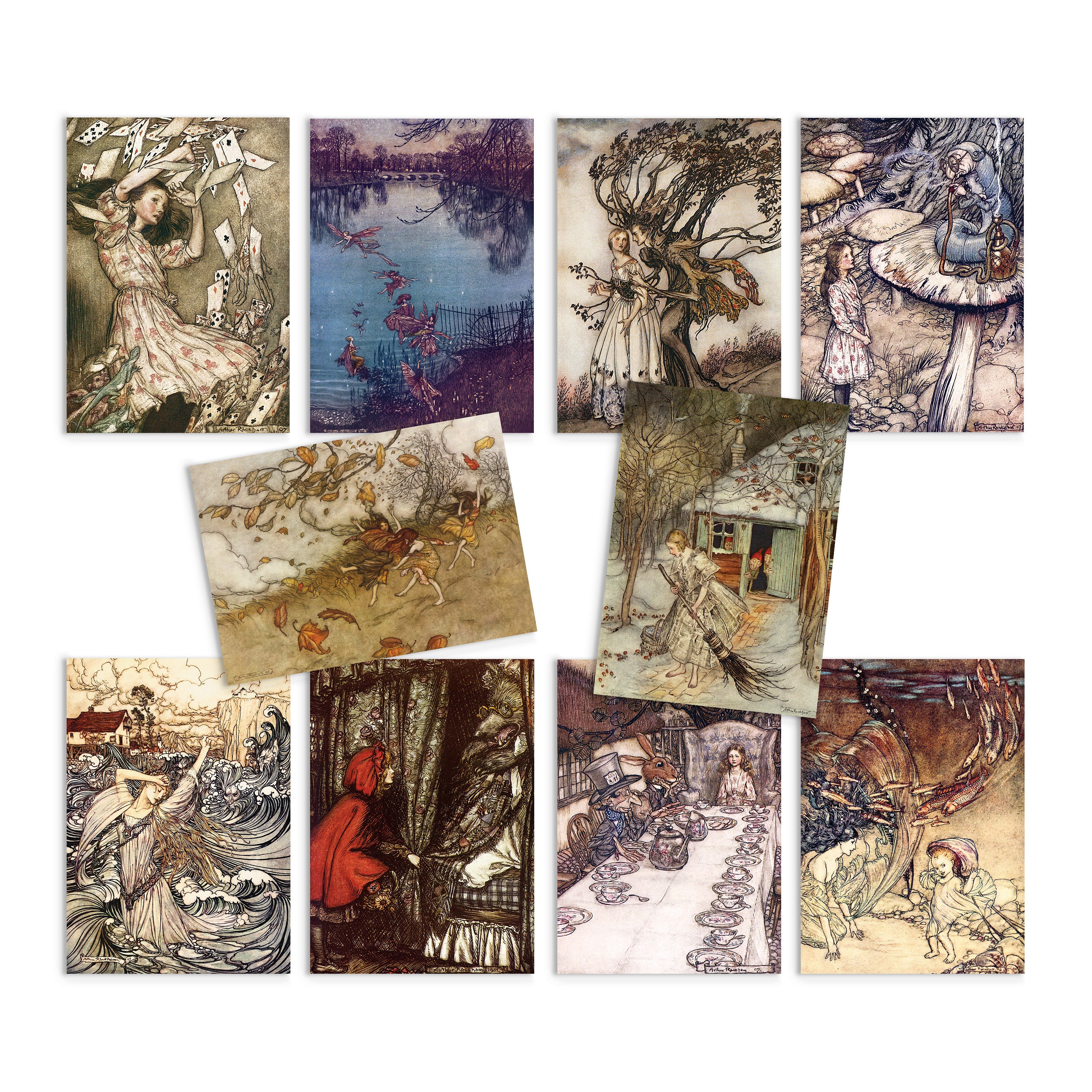 Arthur Rackham Fairy Tale Postcards - Set of 10, Classic Illustrations ...