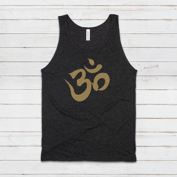 Black Tank Top With Aum Symbol Black Tank Top With Aum Symbol