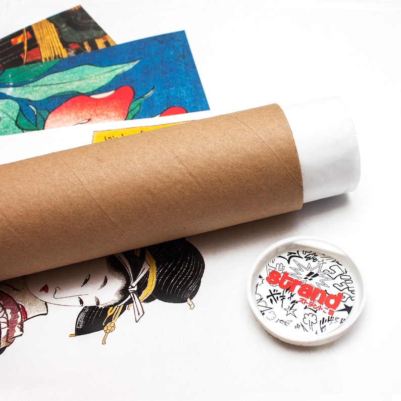 Strand Clothing Japanese Ukiyo-e Art Print Poster Woodblock - Tattoo Samurai - Wall Décor Art (Unframed