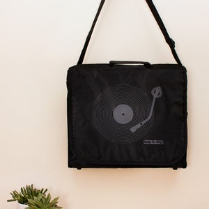 Keep It Vinyl Record Bag Minimal Minimalist Bass Deck Decks Turntable LP Old School Hip Hop Retro Style DJ Records Messenger Shoulder Bag zdjęcie 5