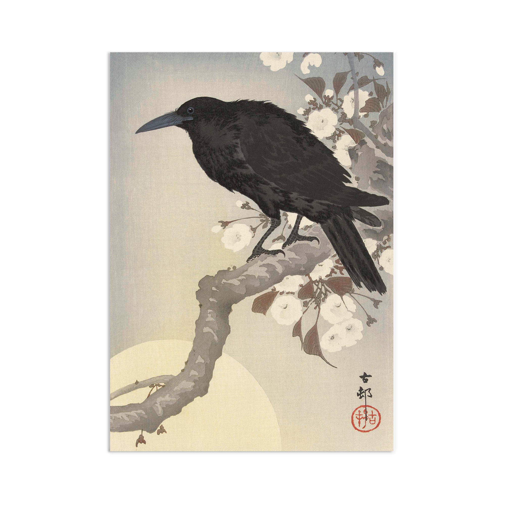 絵画 BLU-ZONE 2021/Crow Japanese Ukiyo-e Art Print Poster Woodblock Wall Art Koson