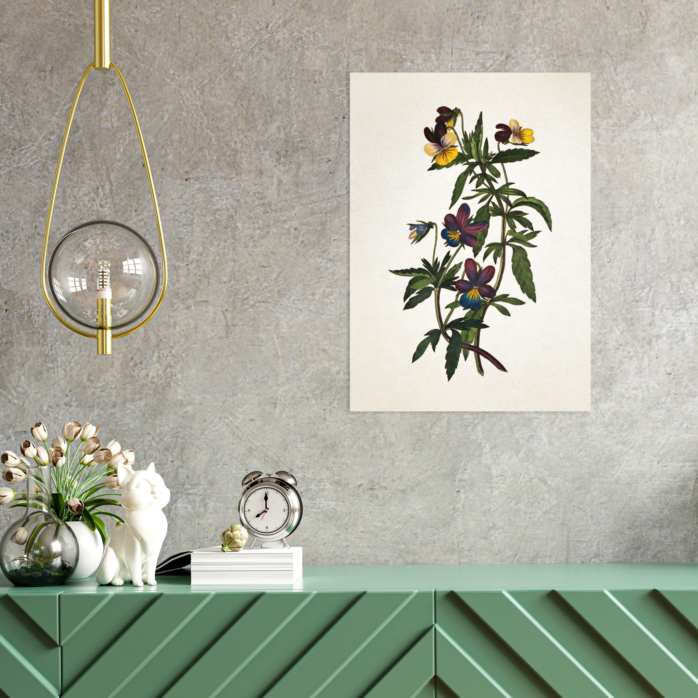 Antique Botanical Art Print Poster Vintage Wall Art Flowers Floral ...