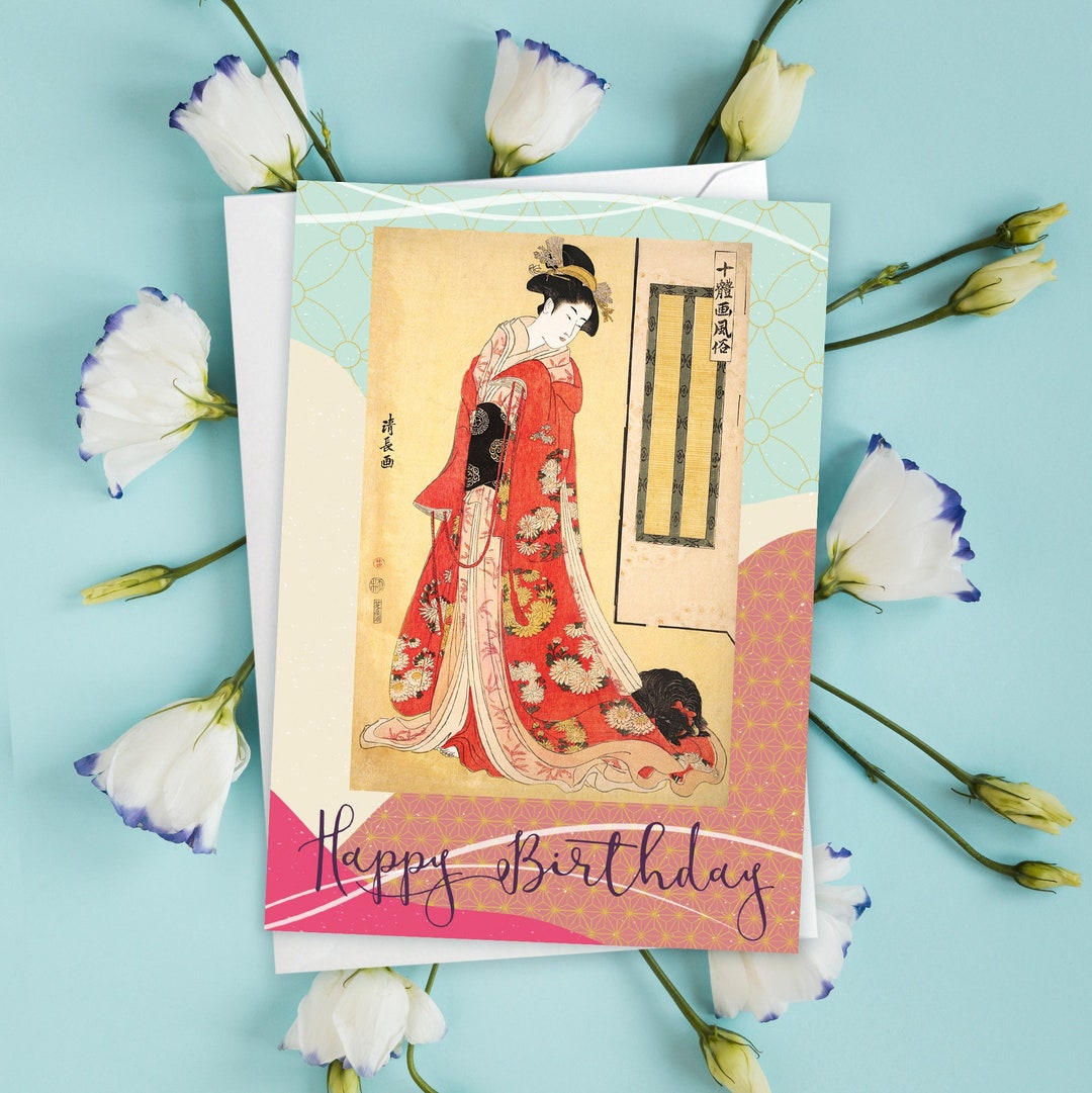 Japanese Ukiyo-e Art Large Greeting Cards Card 5 Set Birthday All Occasions Pack - View #12