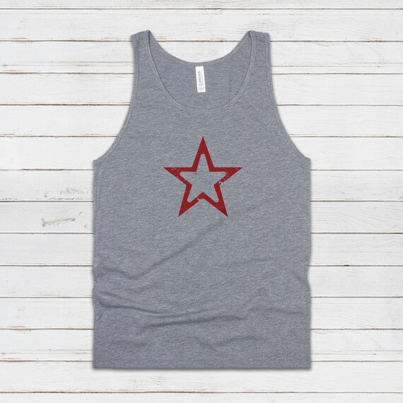 Star Ringer Tank Top Minimalist Abstract Geometric Skater