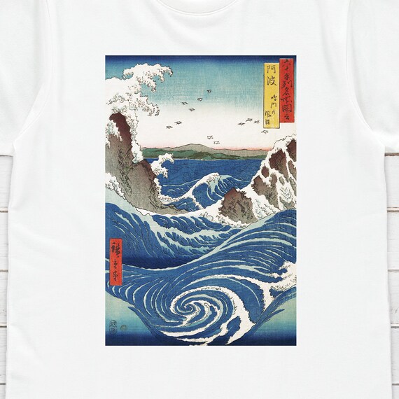 Ukiyo-e Naruto Whirlpool T-shirt, Japanese Woodblock Art Tee - Etsy