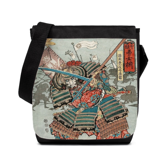 Japanese Ukiyo E Reporter Tablet Bag Woodblock Art Yoshifuji Etsy Israel