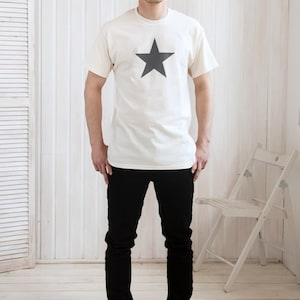 Star T Shirt Minimalist Abstract Geometric Streetwear Skater Fashion Retro 90s 80s 70s Y2K Graphic Design Printed Tee T-Shirt Mens Womens image 3