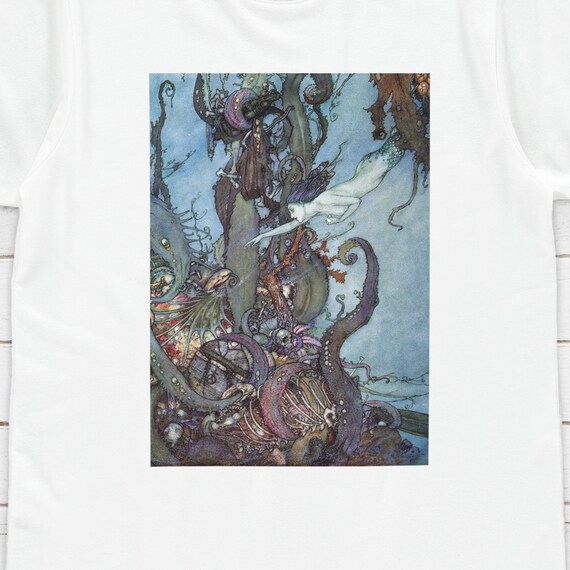 Mermaid Art T Shirt Edmund Dulac Estética Victoriana Pretty Fairy Princess  Soft Grunge Prerrafaelita Y2K 90s Regalo Mujer Hombres Camiseta Estampada -   España