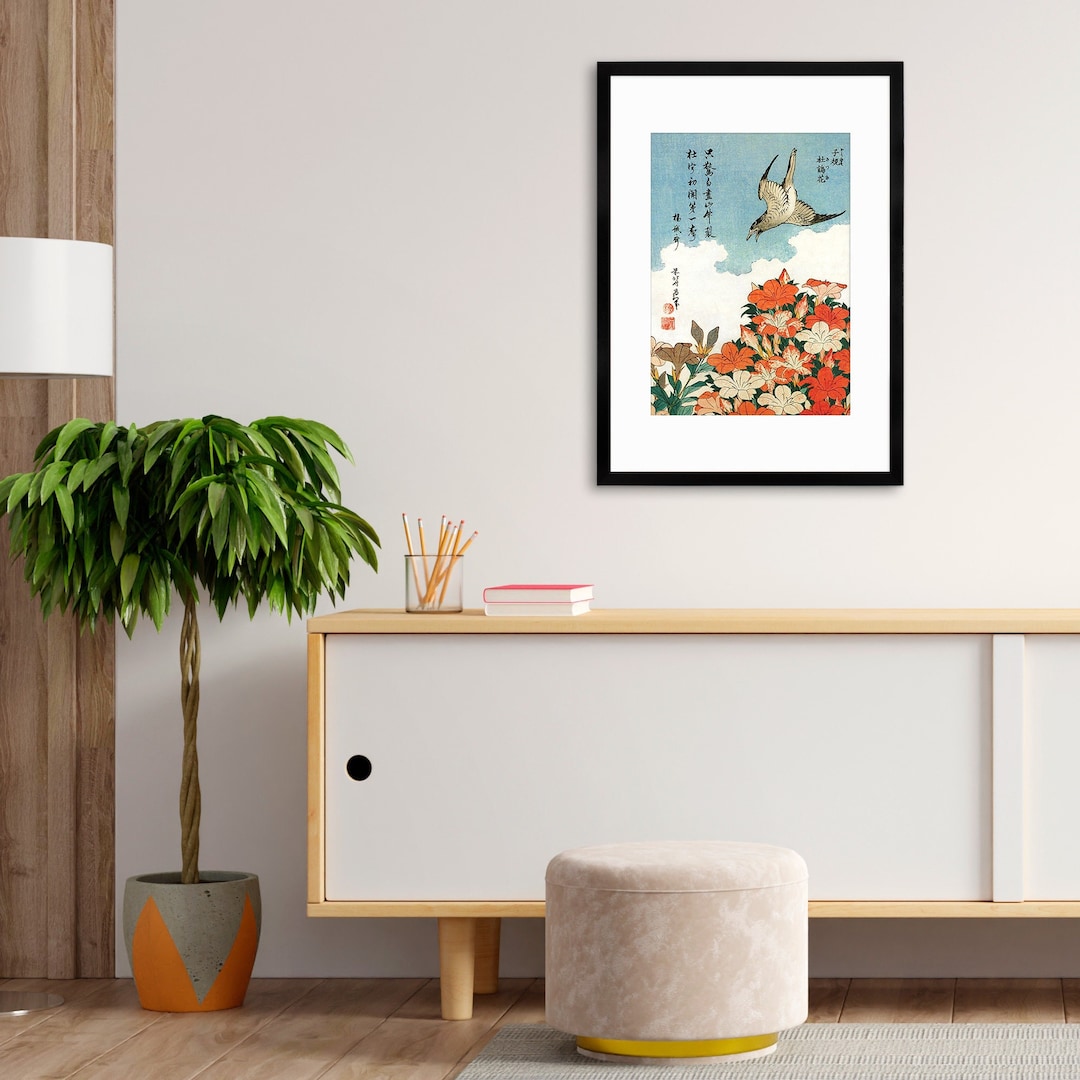 Japanese Art Framed Mounted Ukiyoe Wall Decor Print Poster Etsy