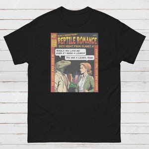 T-shirt BD rétro homme femme unisexe monstre Alien Invasion science-fiction extra-atmosphérique Comics OVNI martien lézard vintage homme science-fiction nerd B-Movie Tee