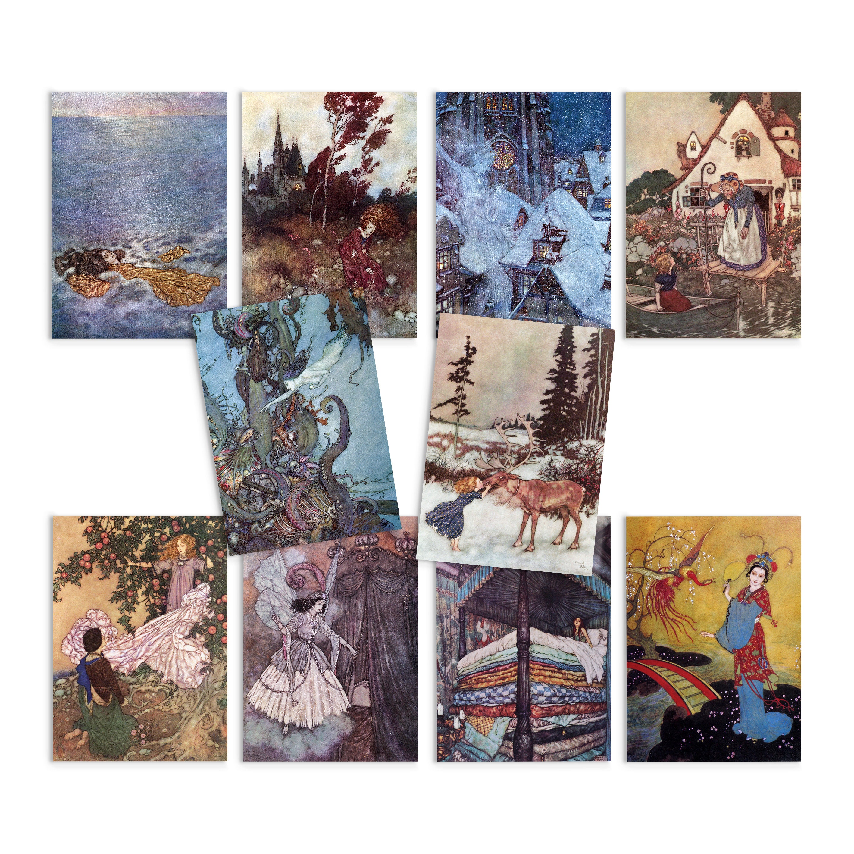 Set of 25 Different Art Postcards NEW Old Vintage Stock, Great for  Postcrossing 