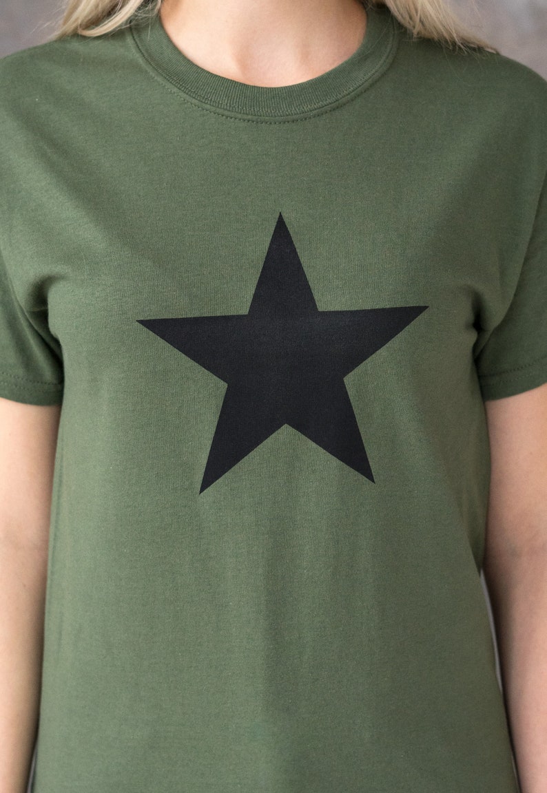 Black Star T Shirt Minimalist Abstract Geometric Streetwear | Etsy