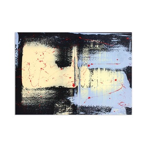 Abstract Art Print Poster Wall Home Decor Painting Original Modern Contemporary Expressionism Medium Original Unique Japanese Wabi Sabi Blue