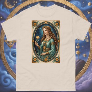 Camiseta con estampado del signo zodiacal Virgo, astrología, horóscopo, signo zodiacal, tarot, septiembre, agosto, regalo de cumpleaños, para mujer y hombre, planetas astrológicos.