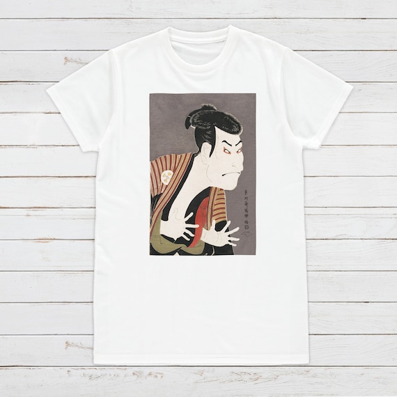 Japanese Ukiyo-e T Shirt Woodblock Art Actor Otani Oniji as 