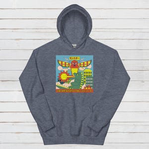 Japanese Kawaii Monster Insect Hooded Top Men Women Unisex Kaiju Reptile Anime Manga Funny Cartoon Cute Chibi Retro Hoodie SciFi Horror Rad