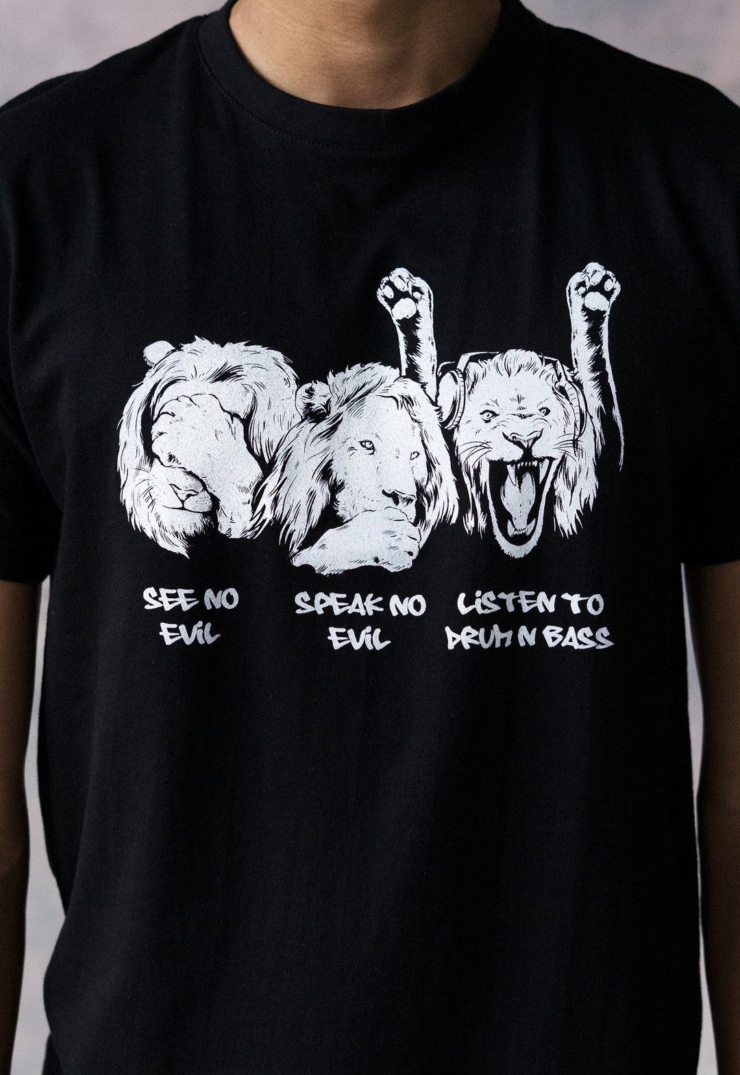 Drum and Bass Lions T Shirt Jungle Massive Junglist DJ