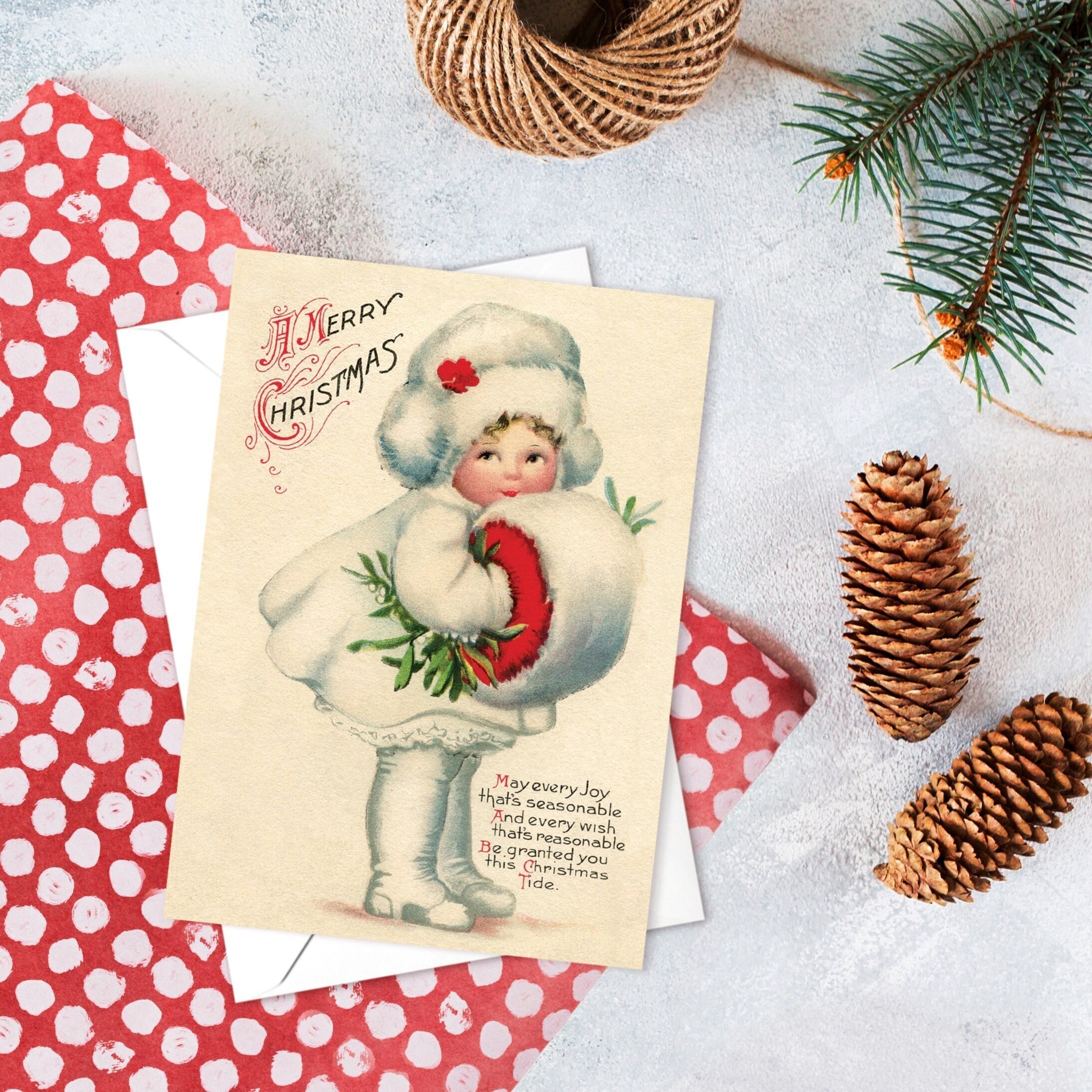 Victorian Greeting Cards Christmas Card Set Xmas Tree New Year - Etsy Israel