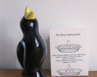 Vintage Pfaltzgraff Pie Bird With Baking Instruction Card - Steam Venting While Baking Pie In Oven - Kitchen Ceramic...Reshopgoods