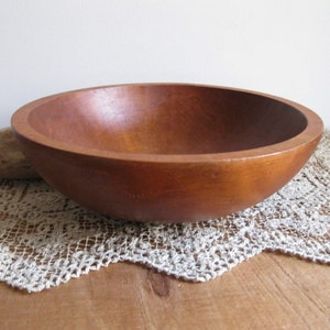 Vintage Baribo-Maid Wooden Maple Salad Bowl - Made in Canada - Round 8.5&quot; Diameter - Makers Mark on Bottom...Reshopgoods