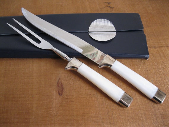 Vintage Carving Cutlery Knife Set-regent-sheffield England Hollow