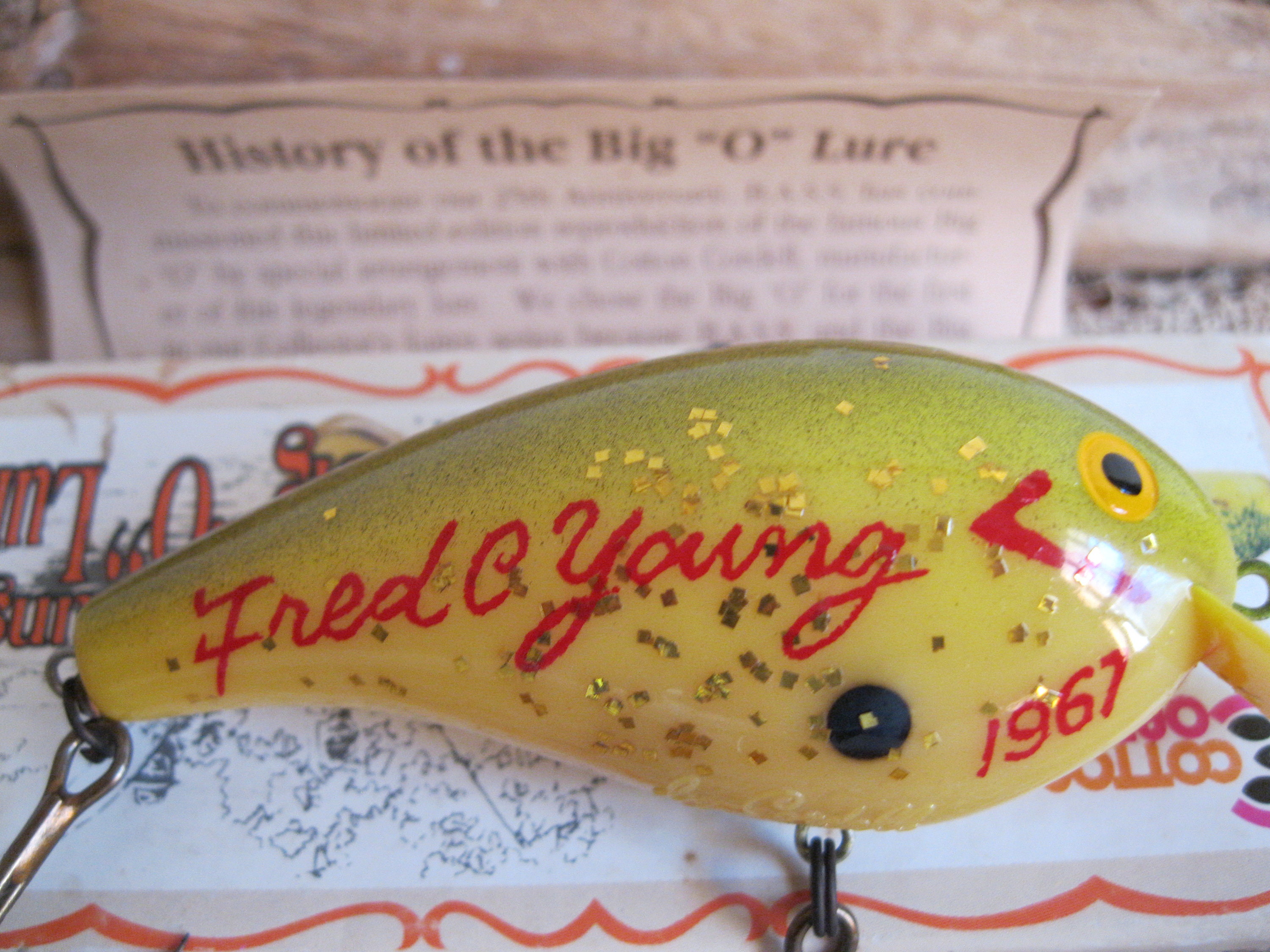Vintage Cotton Cordell-fred Young's Bigolure 1992 Commemorative Limited  Edition Bass Anglers Sportsman Society 25th..reshopgoods 