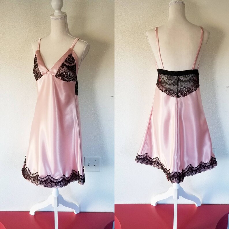 pink satin nightdress