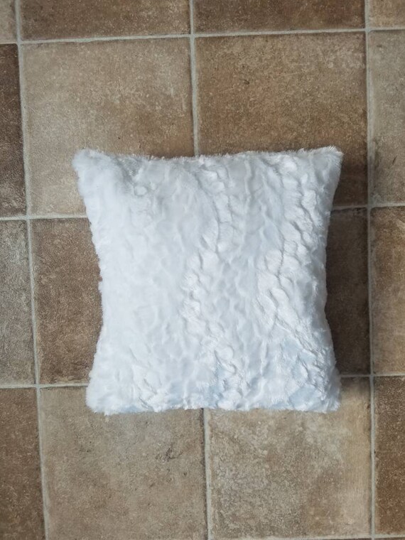 White Faux Fur Pillow Cover Etsy