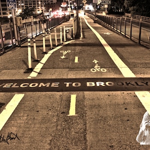 Welcome To Brooklyn - INSTANT DIGITAL DOWNLOAD - A welcome mat on the Brooklyn side of the Brooklyn Bridge greets you to the neighborhood.
