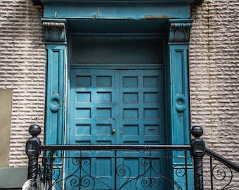 The Teal Doorway - INSTANT DIGITAL DOWNLOAD - A Teal doorway in Midtown Manhattan greets you to the neighborhood in New York City
