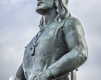 Leif Erickson - Viking Blue -  INSTANT DIGITAL DOWNLOAD - Taken in the Ballard neighborhood of Seattle, Wa.