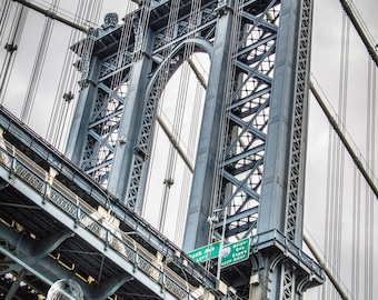Manhattan Bridge - INSTANT DIGITAL DOWNLOAD - The Manhattan Bridge tower spanning the East River in New York City