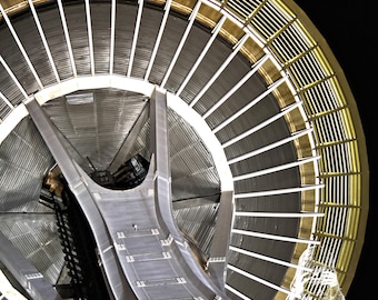 Under the Needle - INSTANT DIGITAL DOWNLOAD - *Square Print* A view straight up from the base of the Space Needle in Seattle, Washington