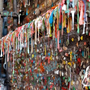 Seattle Gum Wall - INSTANT DIGITAL DOWNLOAD - Located below the &quot;Public Market Center&quot; sign at Pike Place Market in Post Alley- Seattle, Wa
