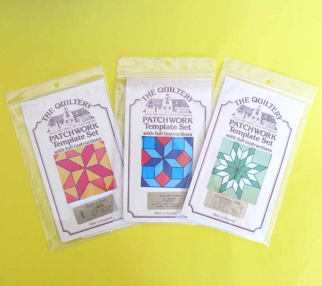 Patchwork Template Set Vintage Patchwork Template Set YOU CHOOSE the Quiltery England - Etsy