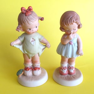Vintage ceramic girl figurine Memories of yesterday Made in Taiwan - YOU CHOOSE