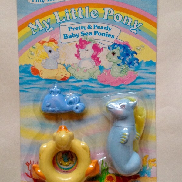 My Little Pony G1 UK Exclusive Moc Pretty & Pearly Baby Sea Pony Tiny Bubbles!