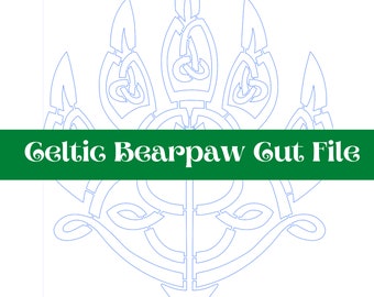 VECTOR FILE ONLY: Celtic Bearpaw vector file + Bonus Trim file