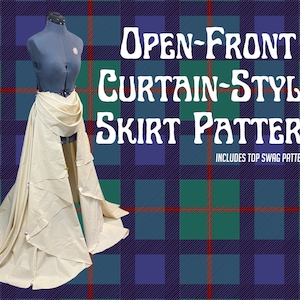 Open Front Curtain Style Skirt Pattern | Merida Brave Gown | Couture Dress