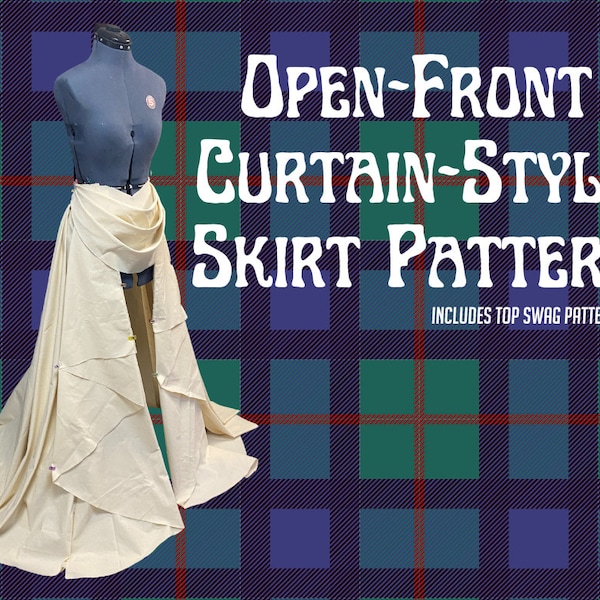 Open Front Curtain Style Skirt Pattern | Merida Brave Gown | Couture Dress