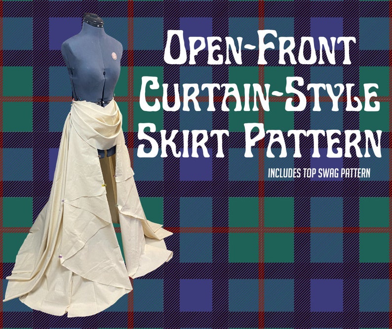 Open Front Curtain Style Skirt Pattern | Merida Brave Gown | Couture ...