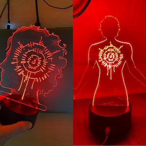 Astarion LED acrylic light | Baldur’s Gate BG3 vampire gift decor