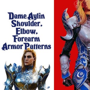 Dame Aylin Shoulder and Arm Armor Patterns | BG3 EVA Foam cosplay costume pattern