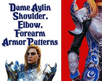 Dame Aylin Shoulder and Arm Armor Patterns | BG3 EVA Foam cosplay costume pattern