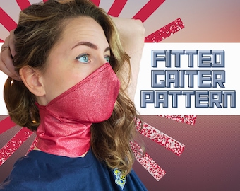 Fitted Gaiter Anime Face Mask Pattern