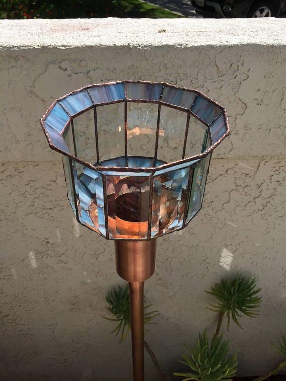 Stained Glass And Copper Tiki Torch Garden Light - Glass Tiki Torch Replacement Canister Stained Glass And Copper Tiki Torch Garden Light - Glass Tiki Torch Replacement Canister