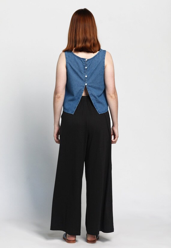 Pantalon Tipo Palazzo Negro Clearance Sale, UP TO 63% OFF |  www.apmusicales.com
