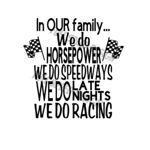 Racing Familie - digitale Datei - SVG für Cricut - Racing T-Shirt - Sublimation - Aufkleber - Zeichen